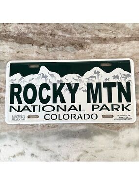 Rocky Mountain National Park Colorado License Plate Souvenir
